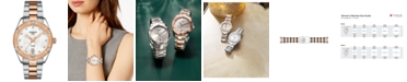 Tissot Women's Swiss PR 100 Sport Chic T-Classic Diamond-Accent Two-Tone Stainless Steel Bracelet Watch 36mm
